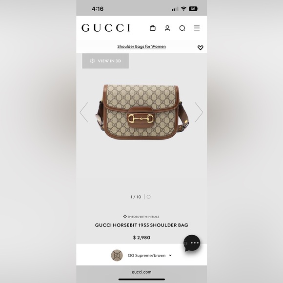 NEW 1955 Gucci Horsebit Shoulder Bag - Picture 3 of 10